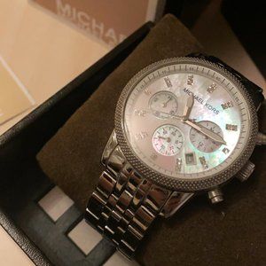 Silver Mother of Pearl Michael Kors Watch